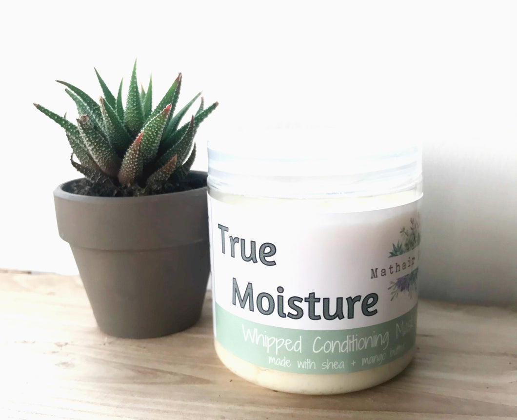 True Moisture Whipped Conditioning Hair Mask. Made with Shea and Mango Butter for a deeply nourishing and hair moisturizing treatment. 
